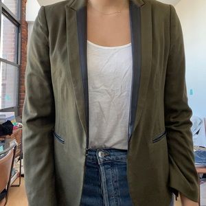 Rag & Bone Leather Trim Blazer